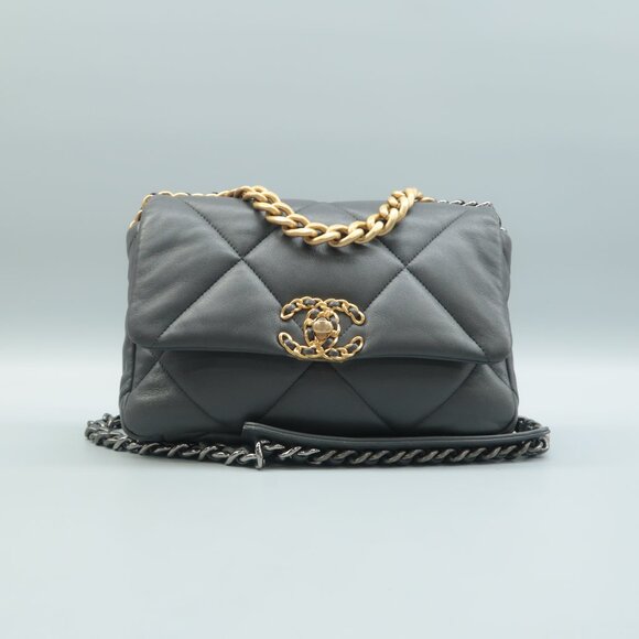 CHANEL Chanel 19 Grey Leather Satchel - Picture 1 of 12